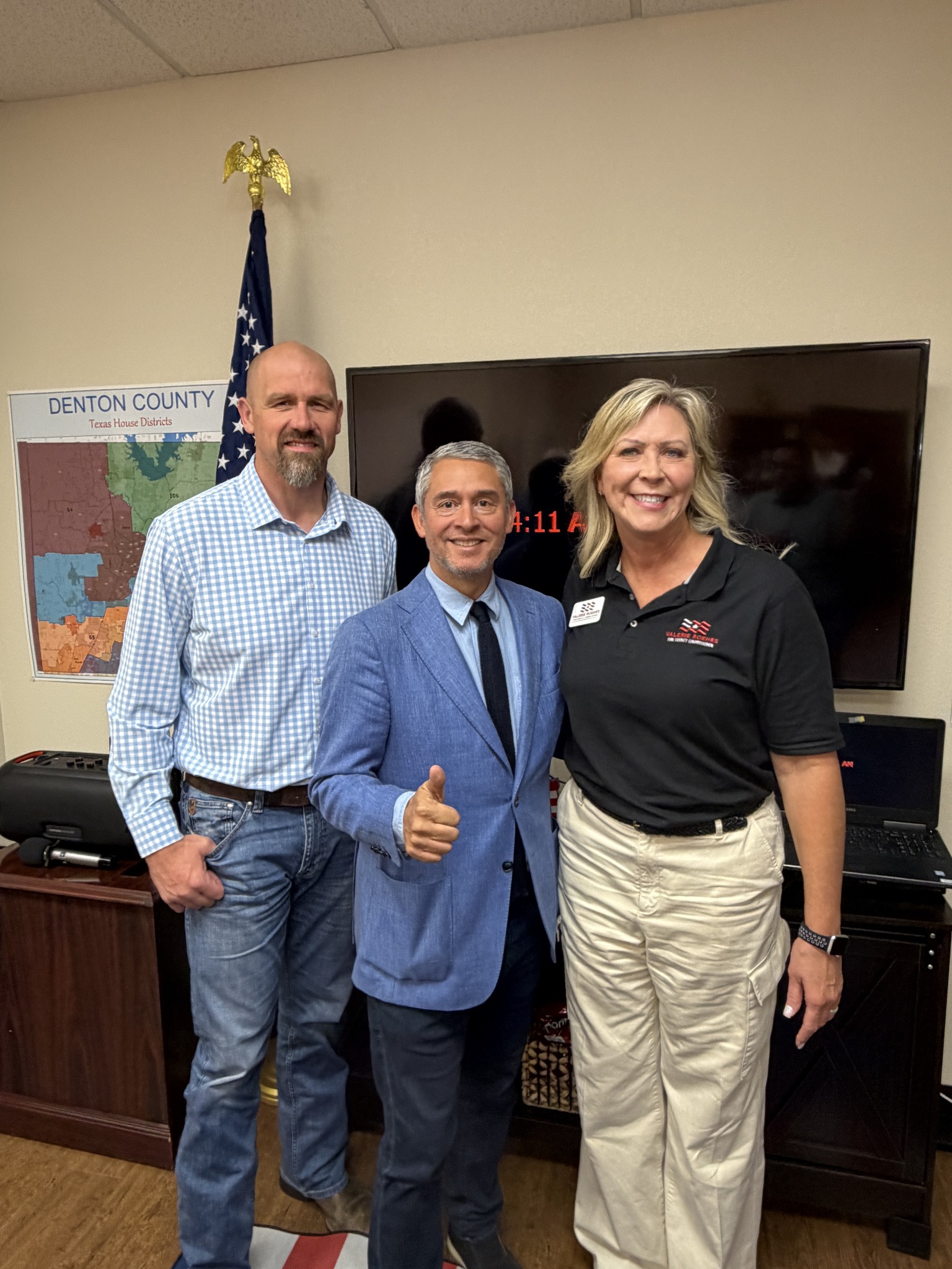 Valerie Roehrs campaigning in Denton County Precinct 4 - event 1